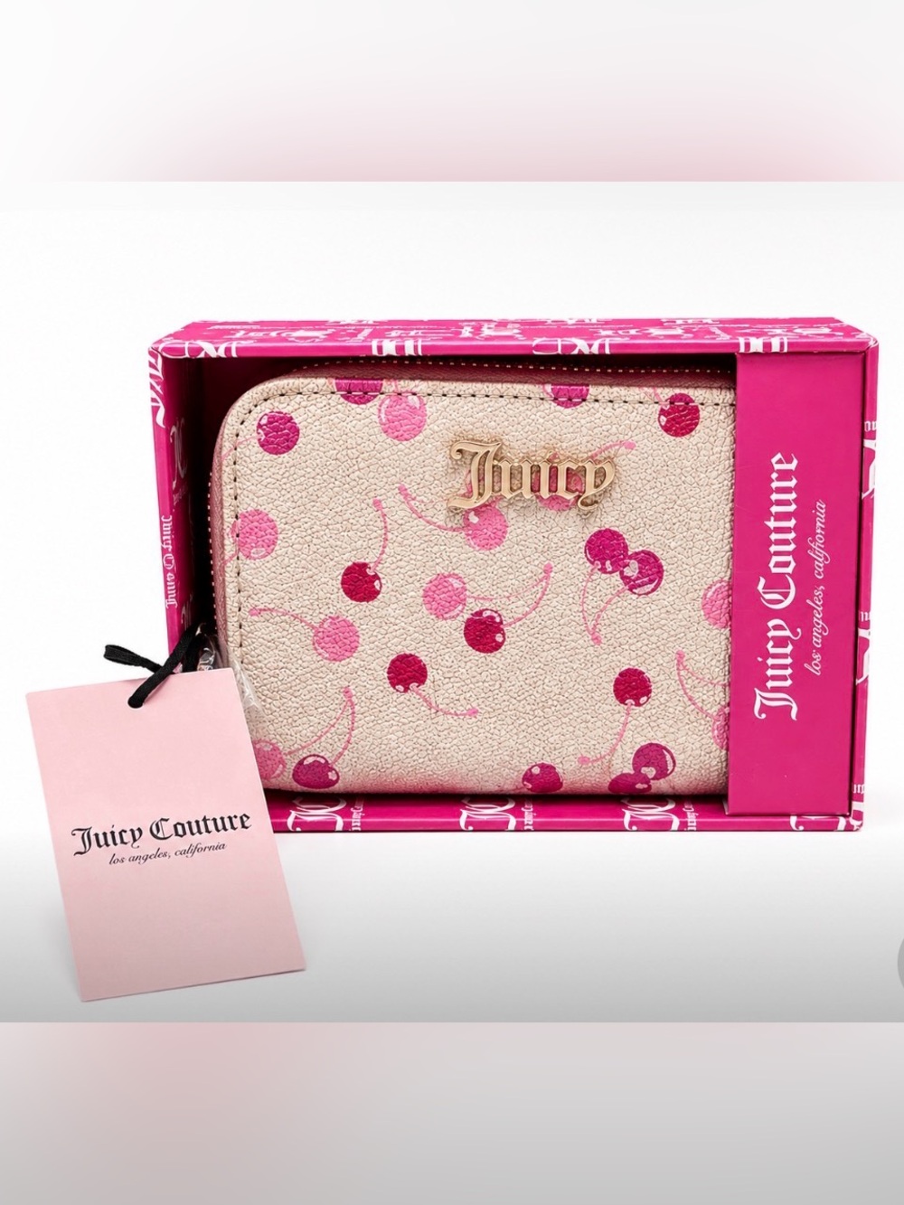 Juicy Couture Cherry Status Double Zip Around Wallet - NWT